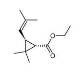 ethyl 2,2-dimethyl-3-(2-methylpropenyl)-cyclopropanecarboxylate结构式