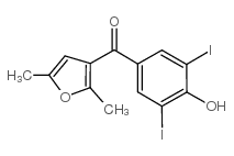 (2,5-dimethylfuran-3-yl)-(4-hydroxy-3,5-diiodophenyl)methanone Structure