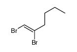 1,2-dibromohex-1-ene Structure