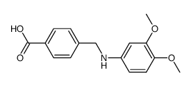 4-[(3,4-dimethoxy-phenylamino)-methyl]-benzoic acid结构式