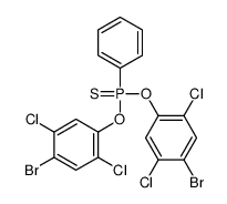 bis(4-bromo-2,5-dichlorophenoxy)-phenyl-sulfanylidene-λ5-phosphane Structure