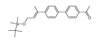 (E)-1-{4'-[4-(tert-butyldimethylsilyloxy)but-2-en-2-yl]biphenyl-4-yl}ethanone结构式