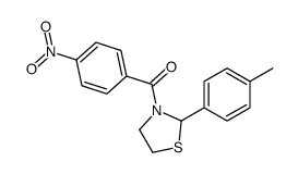 (9CI)-2-(4-甲基苯基)-3-(4-硝基苯甲酰基)-噻唑烷结构式