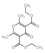 4H-Pyran-3,5-dicarboxylicacid, 2,6-dimethyl-4-oxo-, 3,5-diethyl ester Structure