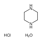 piperazine dihydrochloride monohydrate Structure