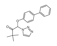 1-biphenyl-4-yloxy-3,3-dimethyl-1-[1,2,3]triazol-1-yl-butan-2-one结构式