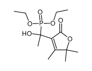 Diethyl 1-(3',4',4'-trimethyl-2'-buten-4'-olidyl)-1-hydroxyethyl-1-phosphonate Structure