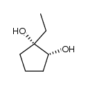 1-ethyl-cis-1,2-cyclopentanediol结构式