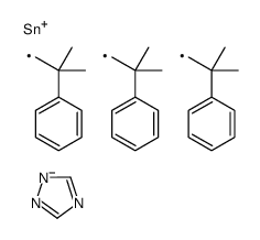 tris(2-methyl-2-phenylpropyl)-(1,2,4-triazol-1-yl)stannane Structure