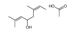 acetic acid,2,6-dimethylocta-2,6-dien-4-ol结构式