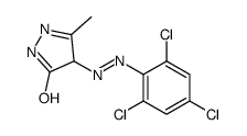3-methyl-4-[(2,4,6-trichlorophenyl)diazenyl]-1,4-dihydropyrazol-5-one Structure