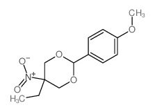 5-ethyl-2-(4-methoxyphenyl)-5-nitro-1,3-dioxane结构式