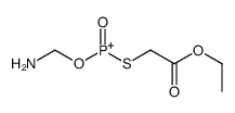 aminomethoxy-(2-ethoxy-2-oxoethyl)sulfanyl-oxophosphanium结构式