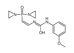 Bis(1-aziridinyl)[2-[3-(3-methoxyphenyl)ureido]vinyl]phosphine oxide结构式