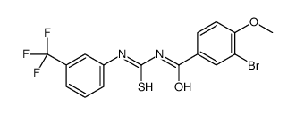 3-bromo-4-methoxy-N-[[3-(trifluoromethyl)phenyl]carbamothioyl]benzamide结构式