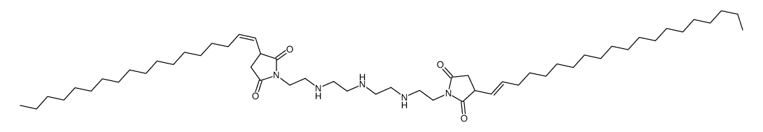 1-[2-[[2-[[2-[[2-[3-(二十烯基)-2,5-二氧-1-吡咯烷基]乙基]氨基]乙基]氨基]乙基]氨基]乙基]-3-十八烯基-2,5-吡咯烷二酮结构式