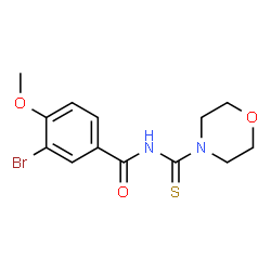 3-bromo-4-methoxy-N-(4-morpholinylcarbonothioyl)benzamide结构式
