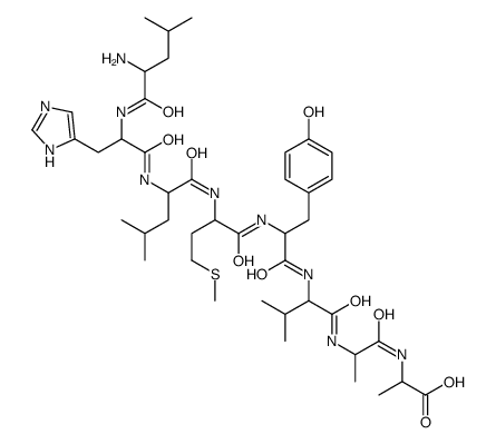 (2S)-2-[[(2S)-2-[[(2S)-2-[[(2S)-2-[[(2S)-2-[[(2S)-2-[[(2S)-2-[[(2S)-2-amino-4-methylpentanoyl]amino]-3-(1H-imidazol-5-yl)propanoyl]amino]-4-methylpentanoyl]amino]-4-methylsulfanylbutanoyl]amino]-3-(4-hydroxyphenyl)propanoyl]amino]-3-methylbutanoyl]amino]p Structure