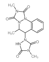 2,5-Dimethyl-6-(4-methyl-3,5-dioxo-1,2,4-triazolidin-1-yl)-5,6-dihydro-1H-(1,2,4)triazolo(1,2-a)cinnoline-1,3(2H)-dione structure
