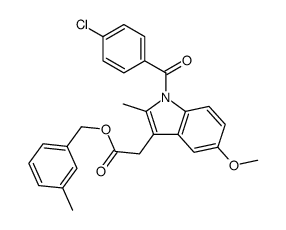 (3-methylphenyl)methyl 2-[1-(4-chlorobenzoyl)-5-methoxy-2-methylindol-3-yl]acetate Structure