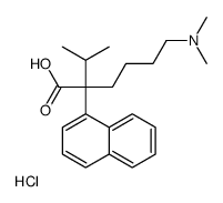 (5-carboxy-6-methyl-5-naphthalen-1-ylheptyl)-dimethylazanium,chloride Structure
