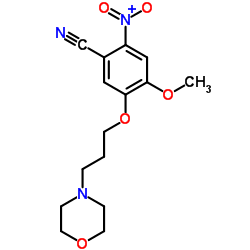 4-甲氧基-5-(3-吗啉丙氧基)-2-硝基苯甲腈结构式