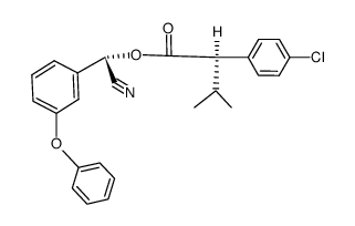 (R)-α-cyano-3-phenoxybenzyl (S)-2-(4-chlorophenyl)-3-methylbutyrate结构式