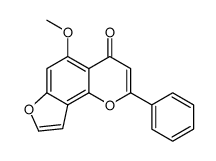 5-methoxy-2-phenylfuro[2,3-h]chromen-4-one结构式