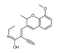 2-cyano-N-ethyl-3-(8-methoxy-2-methyl-2H-chromen-3-yl)prop-2-enamide结构式