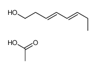acetic acid,octa-3,5-dien-1-ol结构式