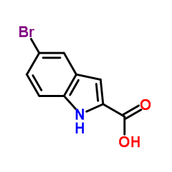 5-溴吲哚-2-羧酸结构式