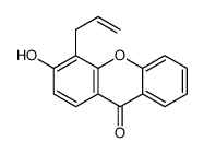 3-hydroxy-4-prop-2-enylxanthen-9-one结构式