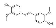 (E)-3,3'-dimethoxy-4,4'-dihydroxystilbene结构式