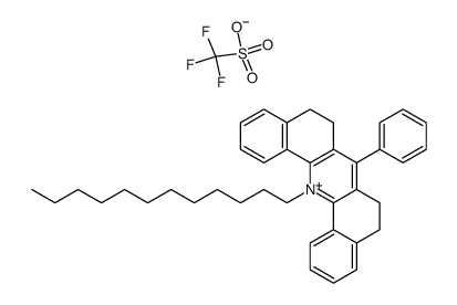 N-n-dodecyl-5,6,8,9-tetrahydro-7-phenyldibenz[c,h]acridinium trifluoromethanesulfonate Structure