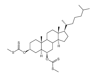 3β,6β-bis[(methylthio)thiocarbonyloxy]-5α-cholestane结构式