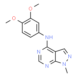 N-(3,4-Dimethoxyphenyl)-1-methyl-1H-pyrazolo[3,4-d]pyrimidin-4-amine Structure