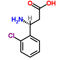 (R)-3-氨基-3-(2-氯苯基)丙酸结构式