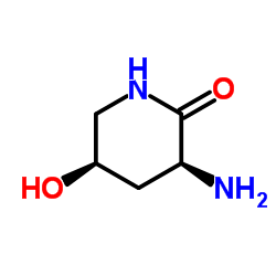 (3S,5R)-3-Amino-5-hydroxy-2-piperidinone Structure
