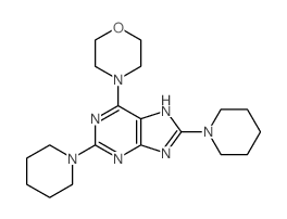 9H-Purine,6-(4-morpholinyl)-2,8-di-1-piperidinyl-结构式