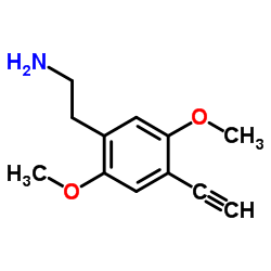 1-(4-乙炔-2,5-二甲氧基苯基)-2-氨基乙烷盐酸盐结构式