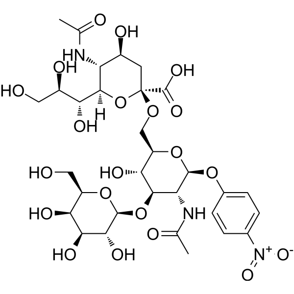 Gal beta(1-3)[Neu5Ac alpha(2-6)]GlcNAc-beta-pNP structure