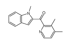 3,4-dimethyl-2-pyridyl 1-methyl-2-indolyl ketone结构式