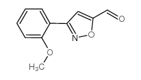 3-(2-甲氧基苯基)-异噁唑-5-甲醛结构式