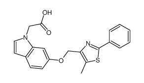 2-[6-[(5-methyl-2-phenyl-1,3-thiazol-4-yl)methoxy]indol-1-yl]acetic acid Structure
