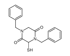 1,4-dibenzyl-3-sulfanylpiperazine-2,5-dione Structure