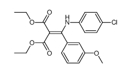 2-[(4-Chloro-phenylamino)-(3-methoxy-phenyl)-methylene]-malonic acid diethyl ester结构式