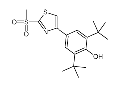 2,6-ditert-butyl-4-(2-methylsulfonyl-1,3-thiazol-4-yl)phenol结构式