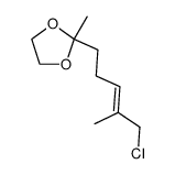(chloro-5 methyl-4 pentene-3 yl)-2 methyl-2 dioxolanne-1,3结构式