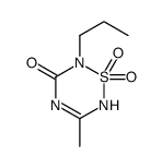 2H-1,2,4,6-Thiatriazin-3(4H)-one, 5-methyl-2-propyl-, 1,1-dioxide结构式