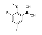 3,5-Difluoro-2-methylsulfanylphenylboronic acid structure